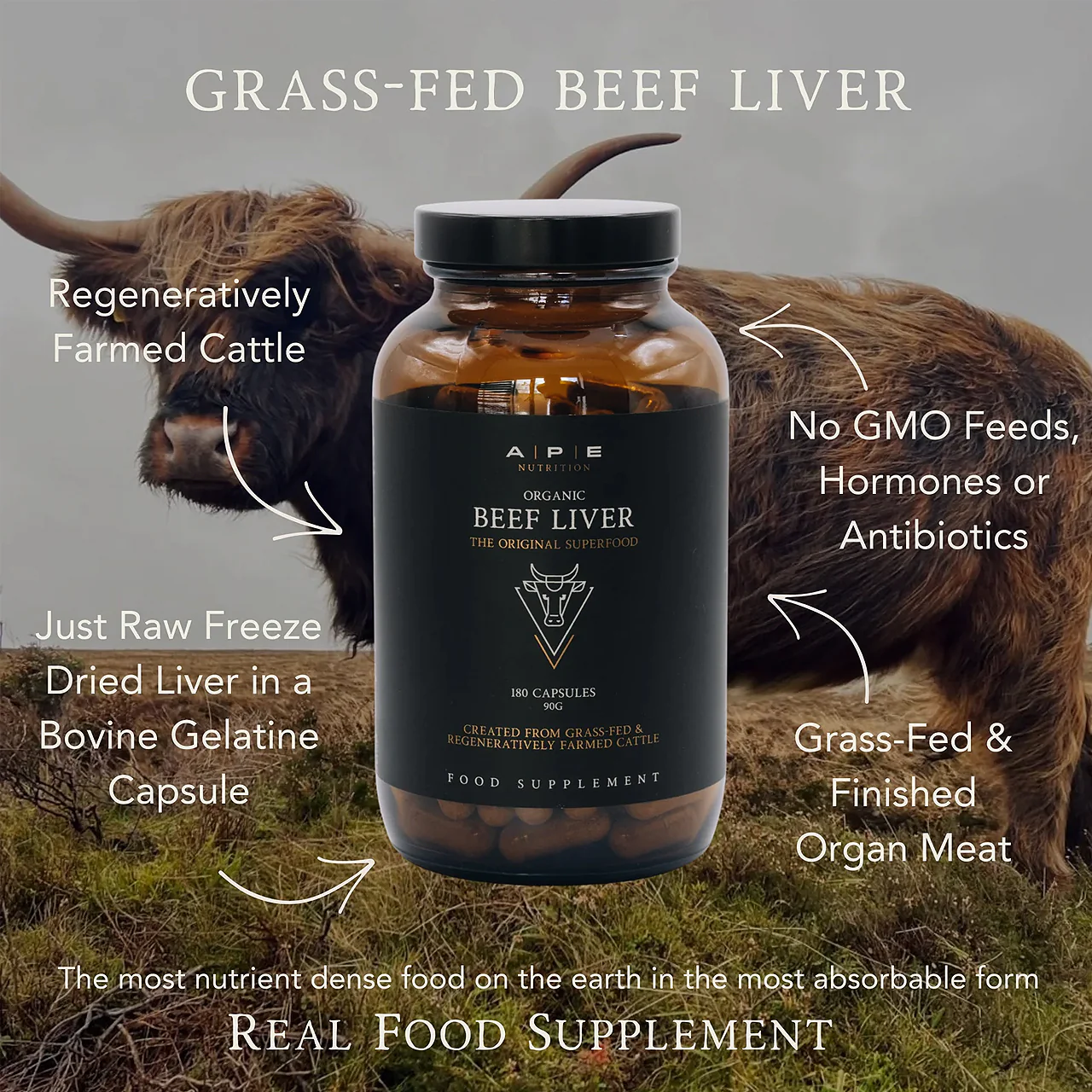 Ape Nutrition Grass-Fed Beef Liver - Image 3