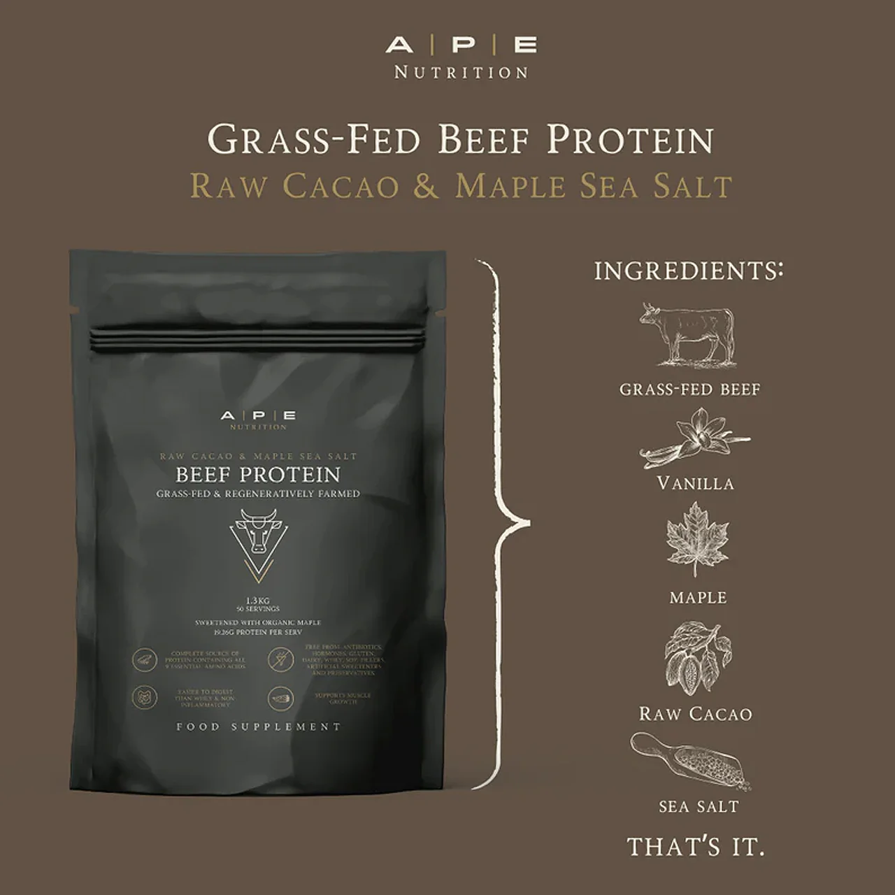 Ape Nutrition Grass-Fed Beef Protein - Image 5