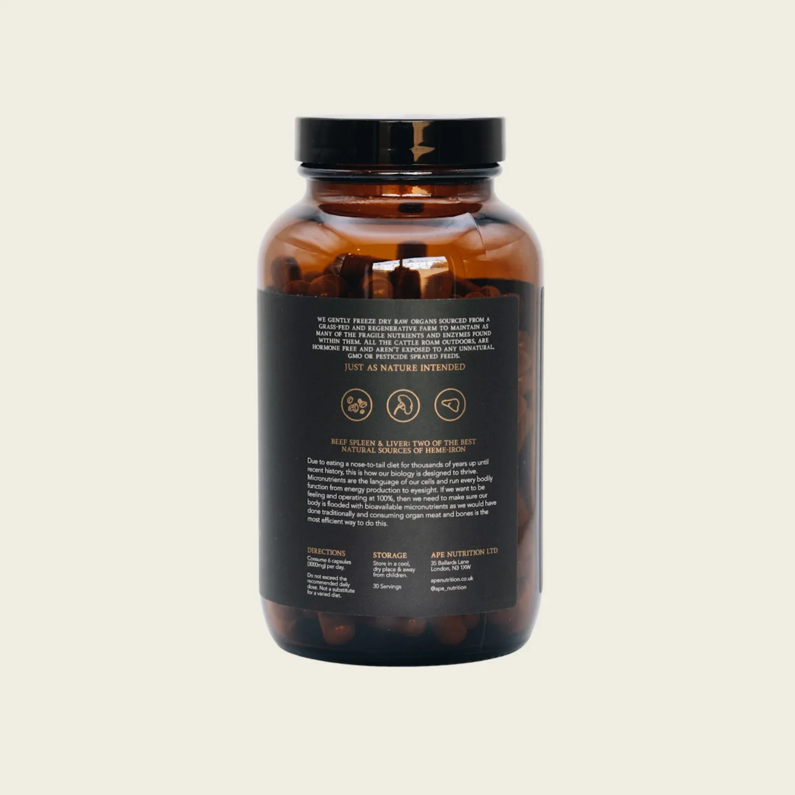 Ape Nutrition Grass-Fed Beef Spleen - Image 6