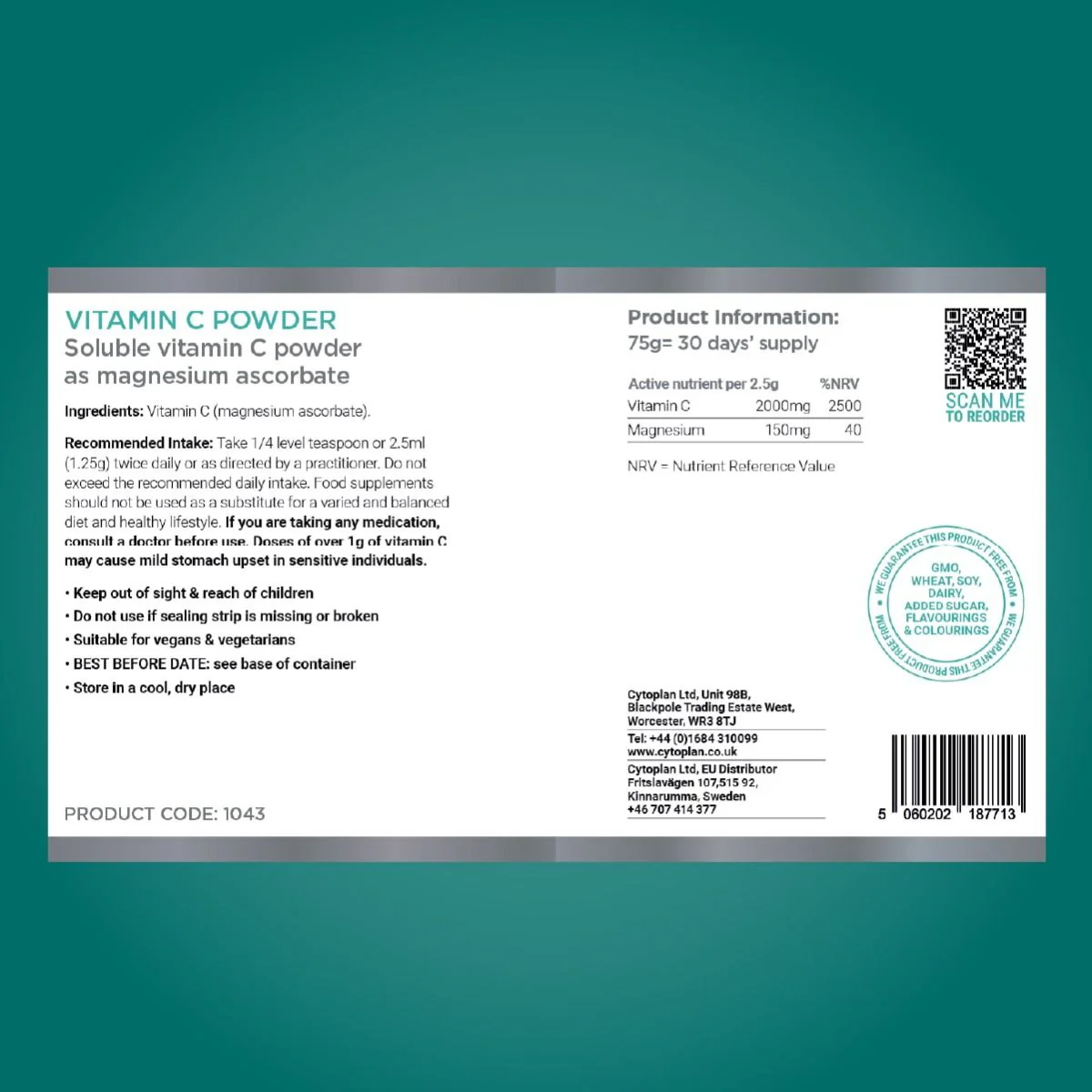 Cytoplan Vitamin C Powder - Image 4