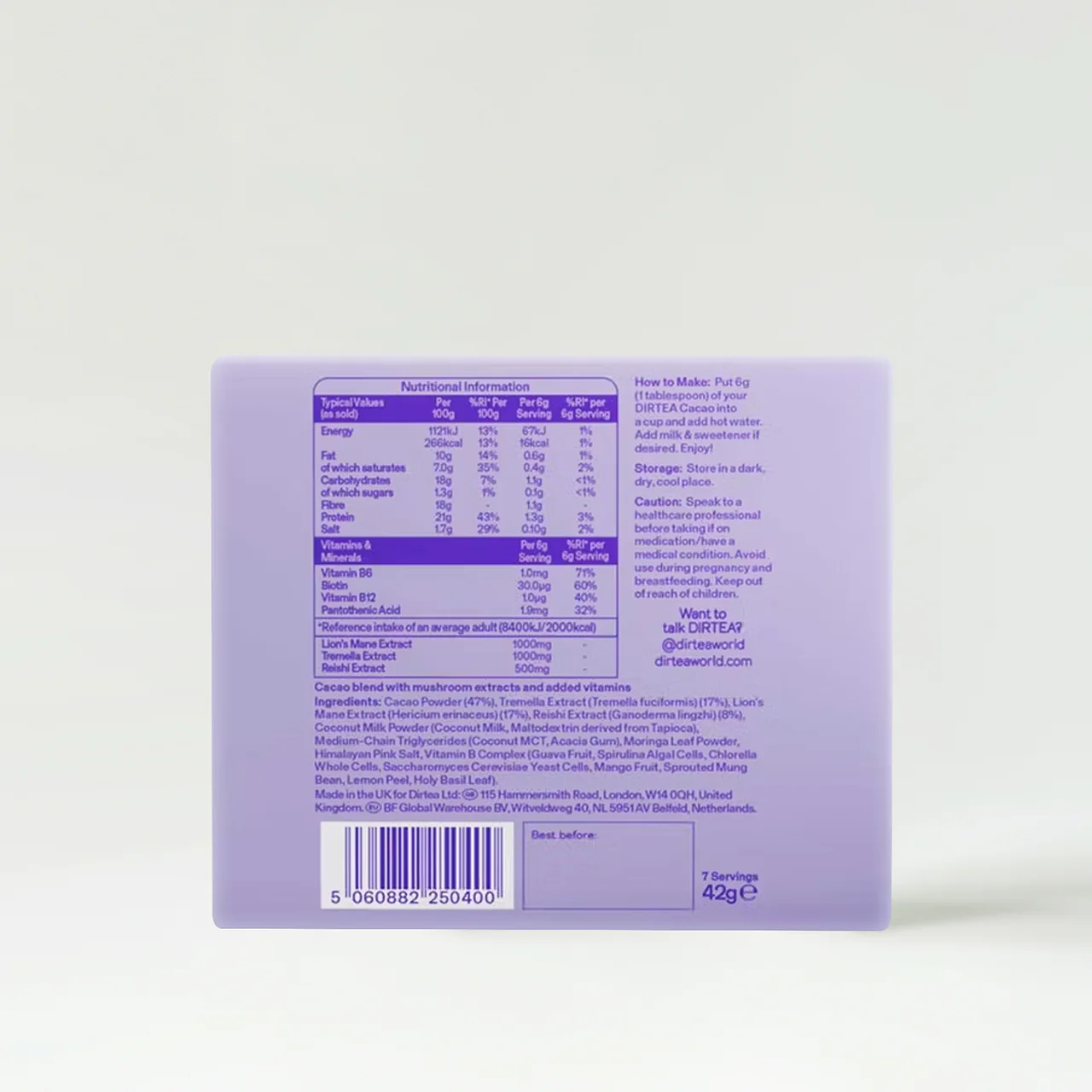 DIRTEA Organic Cacao Sachets - Image 2