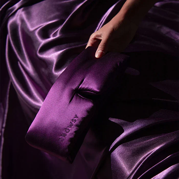 Drowsy Purple Martini Silk Sleep Mask - Image 5