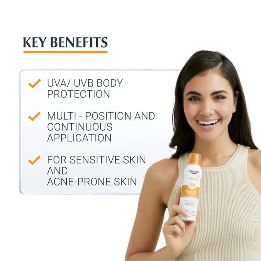 Eucerin Oil Control Dry Touch Transparent Sun Spray SPF 50 - Image 2