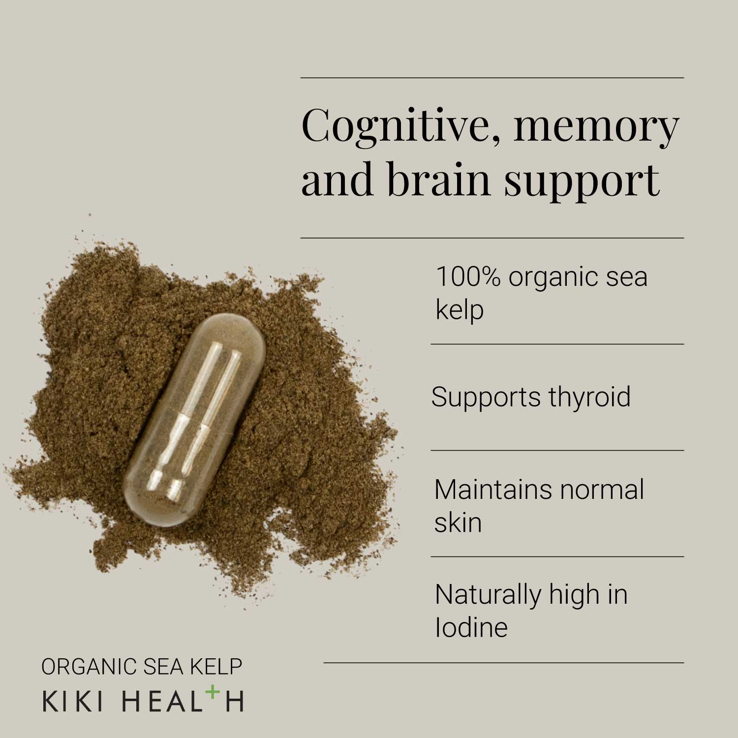 KIKI Health Organic Sea Kelp Vegicaps - Image 3