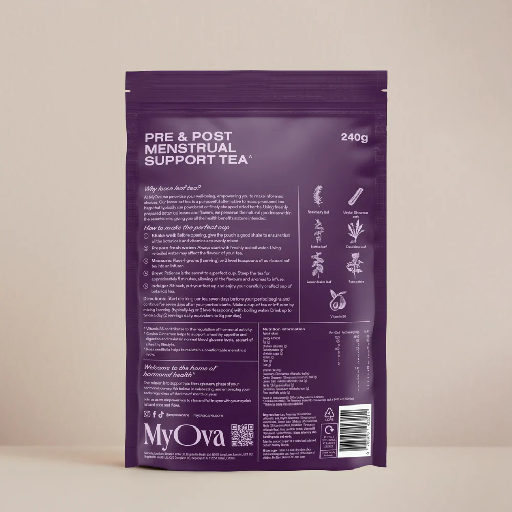 MyOva Pre & Post Menstrual Support Tea - Image 3