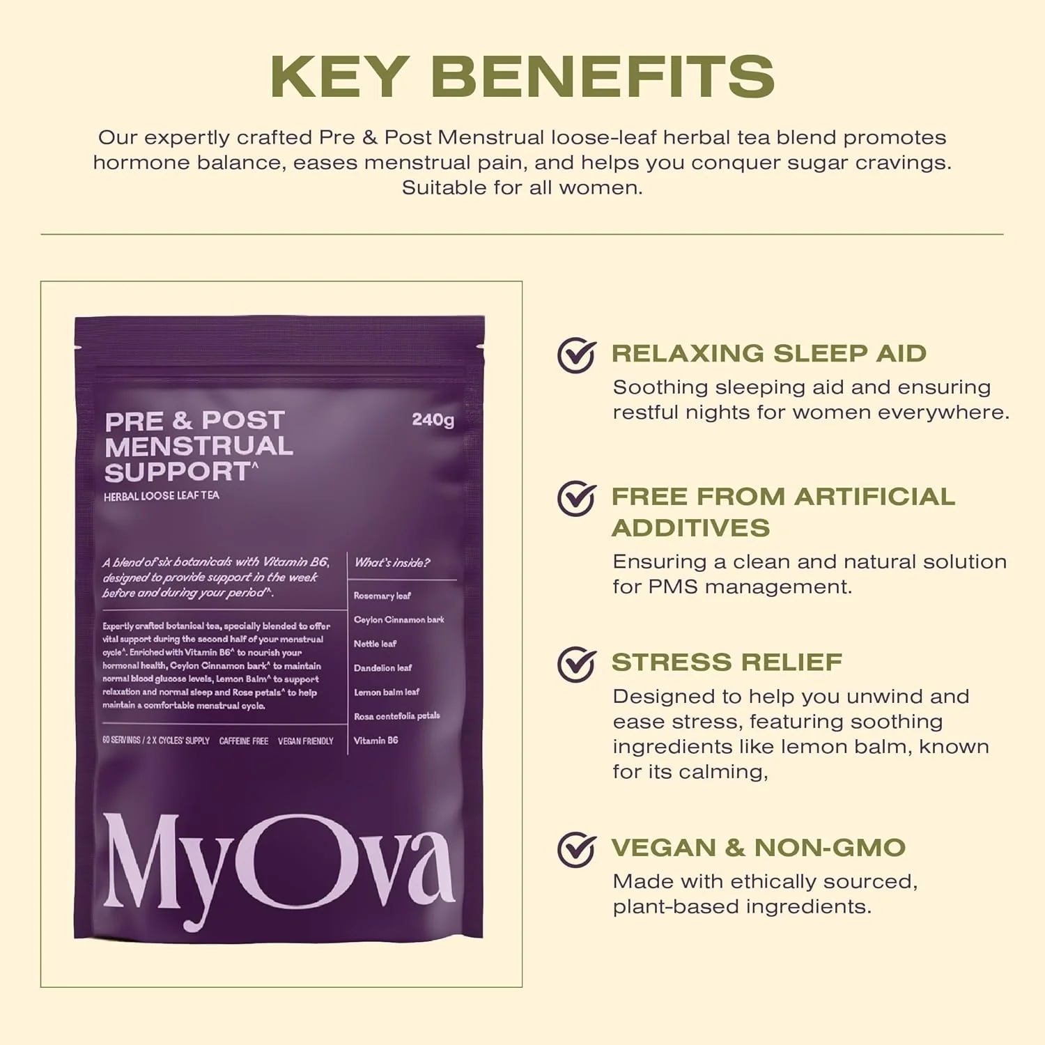 MyOva Pre & Post Menstrual Support Tea - Image 4