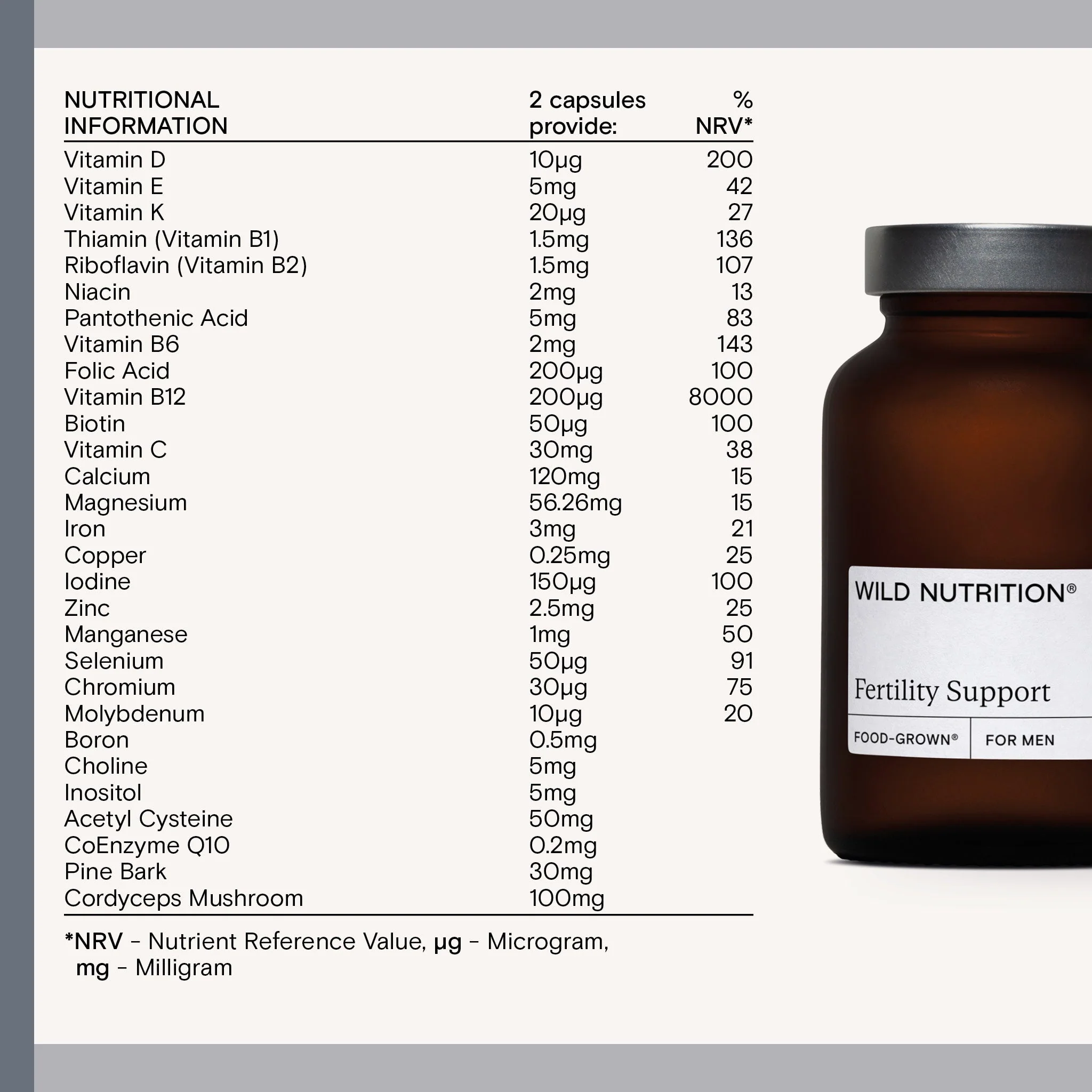 Wild Nutrition Food-Grown® Fertility Support for Men - Image 8