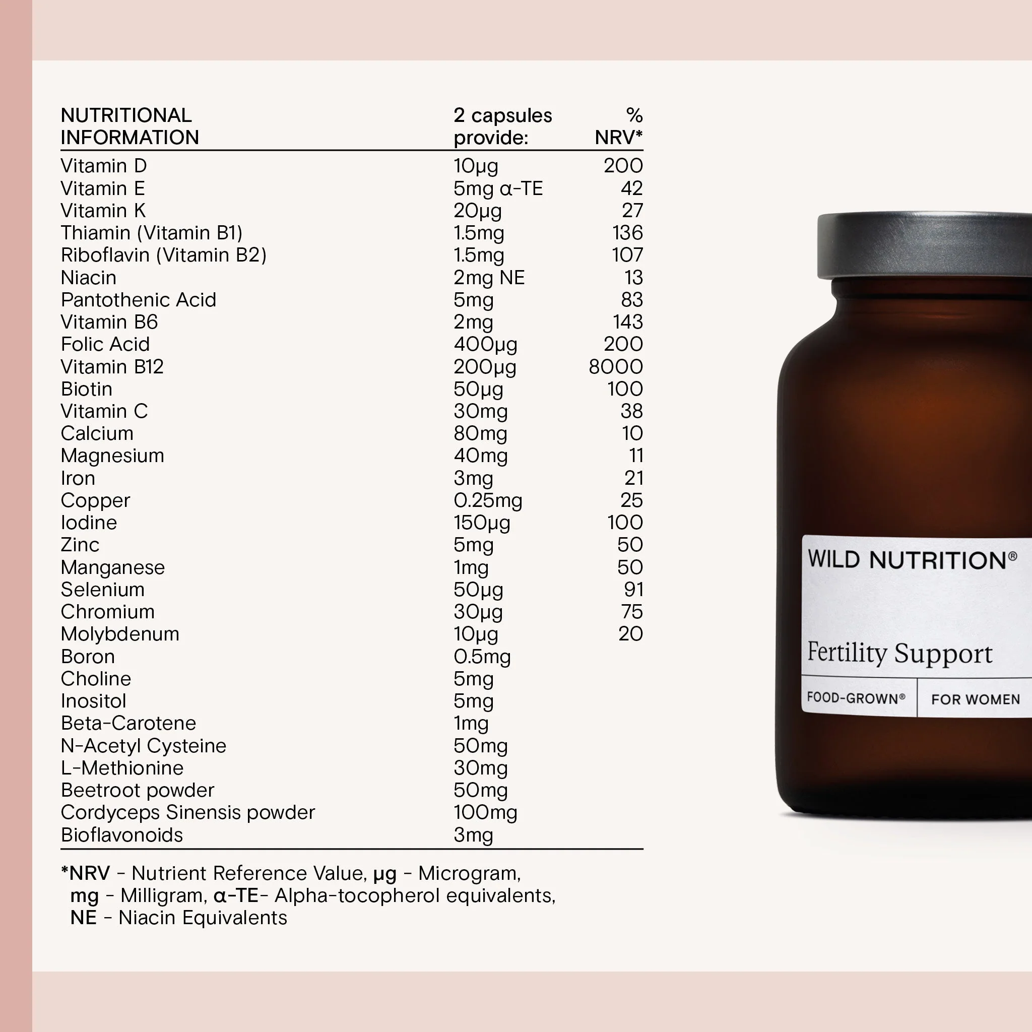 Wild Nutrition Food-Grown® Fertility Support for Women - Image 8