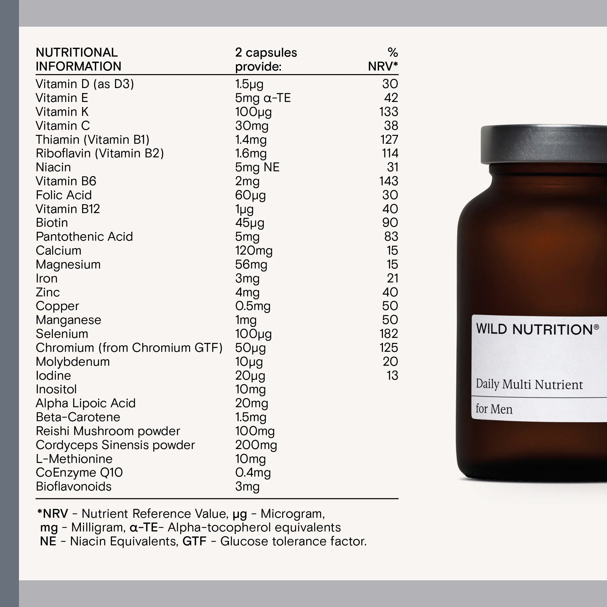 Wild Nutrition Food-Grown® Mens Daily Nutrient - Image 8
