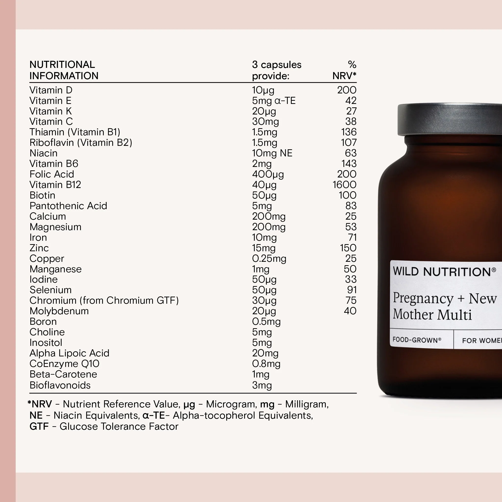 Wild Nutrition Food-Grown® Pregnancy + New Mother Multi - Image 8