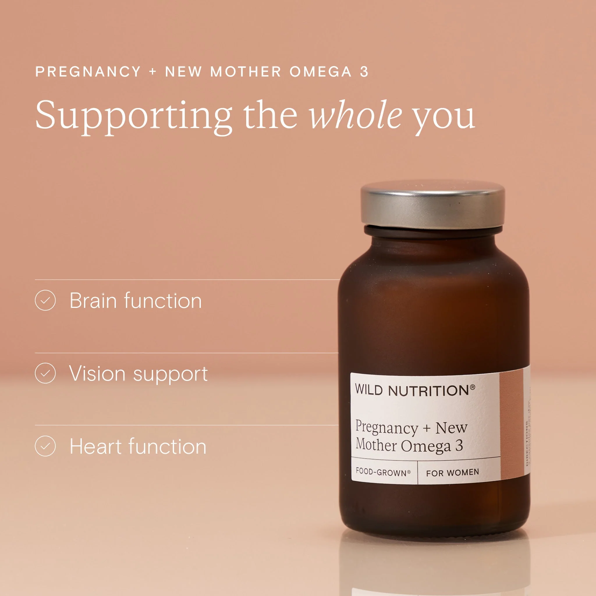 Wild Nutrition Food-Grown® Pregnancy + New Mother Omega 3 - Image 5