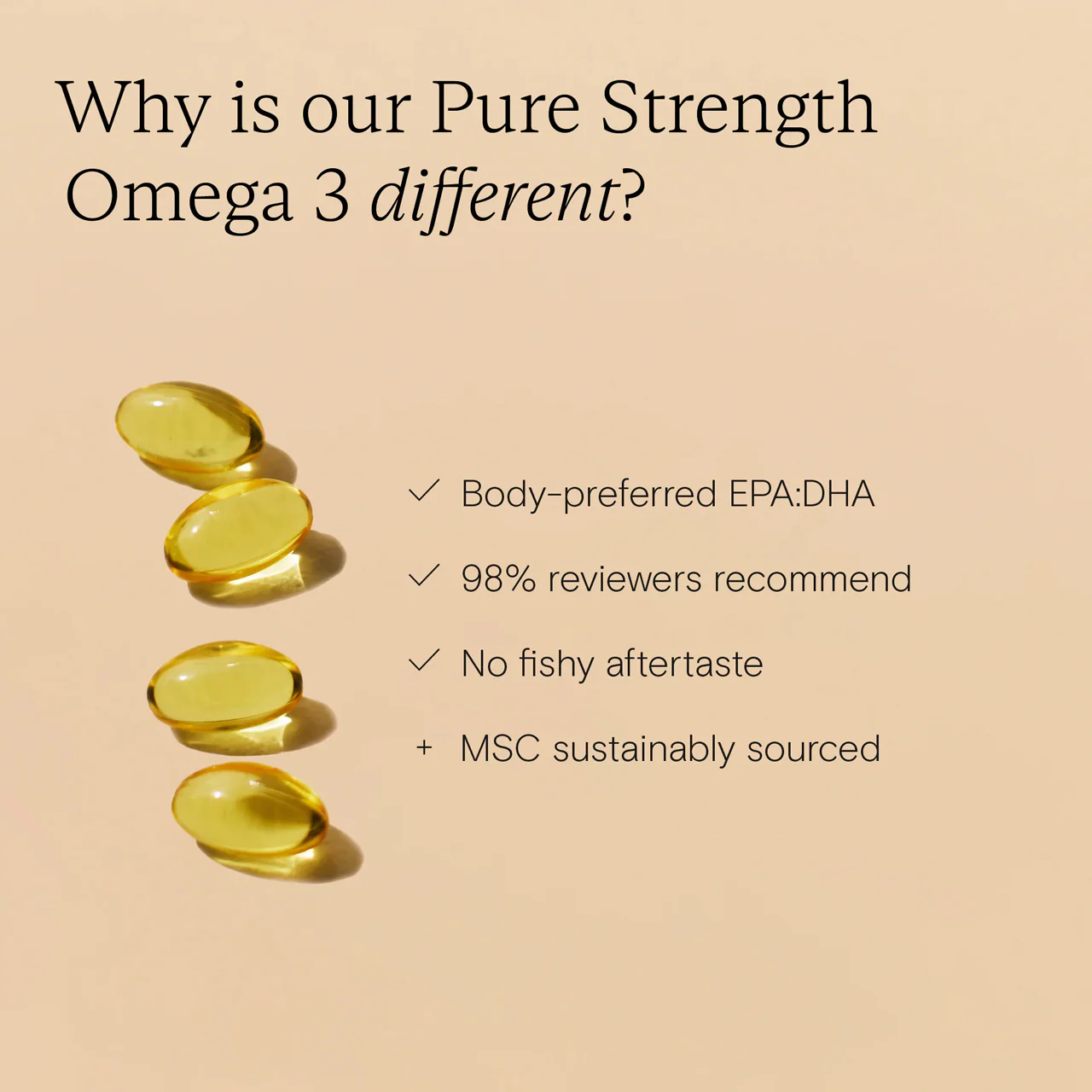Wild Nutrition Food-Grown® Pure Strength Omega 3 - Image 3